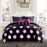 Vcny Home Kids' Sophie 8-PIECE Black/pink Polka Dot Polyester Bed Bag, Twin. Fixed Price $48.54.