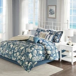 Madison Park Cape Cod 7 Piece Cotton Sateen Comforter Set Queen King Cal. Fixed Price $619.46.