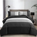 Wongs Bedding Black Comforter Set King, Reversible Striped Down Alterna.... Fixed Price $60.60.