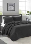 Madison Park Keaton Reversible Coverlet Set Dark Gray Grey 3 Pc. Fixed Price $25.32.