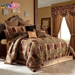Loom And Mill 9-PIECE Jacquard Comforter Set Luxury Traditional Patchwork. Fixed Price $445.98.