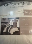 Chic Home Idit 24 Piece Comforter Set Color Block Embroidered Design Complete.... Fixed Price $150.00.