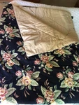 Ralph Lauren Charleston King Bed Comforter (tan Black Floral). Fixed Price $250.00.
