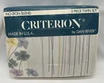 Criterion By Dan River 3PC Fairfield Twin Bed Sheet Set Forget Me Nots Vtg Nos. Fixed Price $24.00.