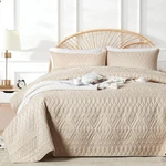 Twin Size Quilt Bedding Set,beige Lightweight Microfiber Soft Bedspreads,modern. Fixed Price $37.99.