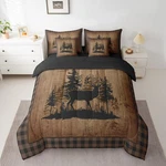 Feelyou Deer Comforter Set With Sheets - Twin 7 Pc Kids Rustic Hunting Bedding. Fixed Price $107.01.