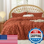 Bedsure California King Comforter Set - Terracotta Boho Tufted Shabby. Fixed Price $108.61.
