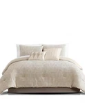 Wells Queen Geometric Comforter Set 9 Piece Beige White Sheet Shams Pillows. Fixed Price $40.00.