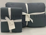 Pottery Barn Tencel Lyocell Full Queen Comforter 2 King Shams Steel Blue #T1089. Fixed Price $308.69.
