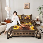Homewish Highland Cow Sunflowers Kids Comforter Set Full Sizeboys Girls Adults. Fixed Price $41.55.