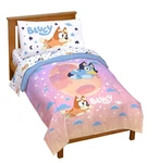 Jay Franco Bluey & Bingo Toddler Comforter Set - 4 Piece Bed Includes She.... Fixed Price $68.94.