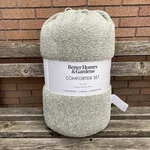 Better Homes & Gardens 3-PIECE Cozy Knit Comforter Set Oversized King Sage Green. Fixed Price $79.95.
