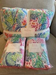 Pottery Barn Kids Lilly Pulitzer Mermaid Cove Full Queen Comforter & Std Shams. Fixed Price $419.00.