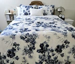 Lauren Ralph 3 Pc Comforter Watercolor Floral Blue White Queen & 2 Shams. Fixed Price $211.02.