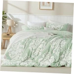 Fleece King Comforter Set, Soft Fluffy Warm 3D Boho (104"X90") Sage Green. Fixed Price $48.03.