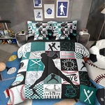 Erosebridal Baseball King Size Comforter Set Sheets Geometric Grid Black. Fixed Price $31.98.