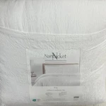 Nantucket Jacquard White Stone Washed Cotton King Comforter Set 106 X90. Fixed Price $189.00.