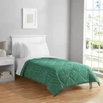 Mainstays Reversible Microfiber Comforter, Green Geo, Twin-xl, Adult. Fixed Price $27.66.
