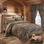 Pc King Brown Comforter!! Natural Forest Camouflage Western 104"X 94". Fixed Price $70.49.