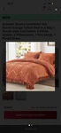 Anluoer Queen Comforter Set Burnt Orange Tufted Bed In Bag 7 Pieces. Fixed Price $45.00.