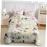 7 Pcs Comforter Set Queen Size, Flower Summer Spring Bedding Kids And. Fixed Price $58.96.