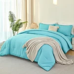 Cute Teal Blue Boho Bedding Set Girls - Queen Size Comforter & Sheets. Fixed Price $99.99.