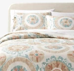 Threshold King Size Suzani Print Duvet Cover And Sham Set Ivory/light Teal Blue. Fixed Price $39.99.
