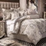 Aico Furniture - Sycamore Grove 10 Piece King Comforter Set Silver. Fixed Price $831.99.