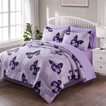 Artall Bag Twin Size 6 Pieces, Purple Butterfly Season Bedding Comf. Fixed Price $82.49.