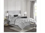 Gray Piedmont Pieced Comforter Set With Pleats. Fixed Price $110.00.