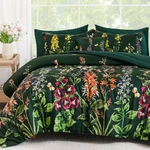 Wongs Bedding Floral Comforter Set Queen Size 8 Piece Colorful Flowers Botanical. Fixed Price $59.61.