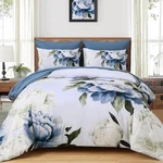 Dobuyly 7 Piece King Comforter Set Blue Floral Microfiber Sheets Bedding. Fixed Price $104.99.