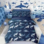 Boys Shark Bedding Set Ocean Sealife Comforter Kids Youth Teens,under. Fixed Price $85.99.