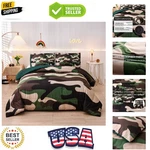 Army Green Camouflage Bedding Set, Comforter 3 Pcs One Comfor.... Fixed Price $61.59.