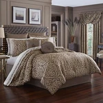 J Queen New York, Inc. Astoria Scroll Damask Comforter Coffee, California King. Fixed Price $361.99.