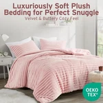 Plush Bedding Reverse Lightweight Velvet Comforter Set Queen King 3PIECE. Fixed Price $65.99.
