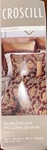 Croscill Home Gianna Euro Sham Burgundy Brown Corded Tassel Pleat Zipper. Fixed Price $35.00.