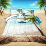 Coastal Beach Comforter Set King Themed Bedding Tropical Pal. Fixed Price $105.99.