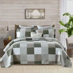 Finlonte Quilts Queen Size - 100% Cotton Comforter Set Green Moonbeam W.... Fixed Price $128.73.