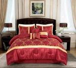 Chezmoi Collection 7-PIECE Luxurious Faux Silk Embroidered Comforter Set. Fixed Price $89.99.