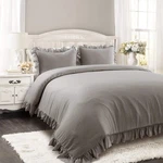 Lush Decor Reyna Ruffle King Bedding Set Soft Microfiber Comforter Shams. Fixed Price $175.90.
