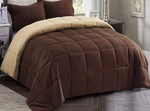 Hig 3 Piece Comforter Set - Reversible Full/queen Brown Duvet Insert New. Fixed Price $65.00.
