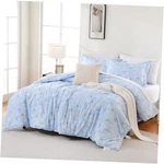 Comforter Set, Cooling Lightweight Summer Bedding Queen Blue Floral. Fixed Price $31.11.
