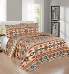 Rustic Southwestern Native American Tribal Navajo Design Bedspread Quilt. Fixed Price $31.19.