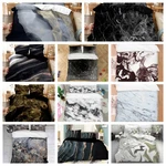 3D Marble Texture Black Golden Quilt Cover Duvet Comforter Set. Fixed Price $109.99.