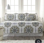 Southshore Fine Linens Daybed Twin Set Comforter Sham Infinity Medallion Aqua. Fixed Price $54.99.