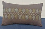 Decorative Throw Pillow Brown W/ Triangle Pattern Design - 9 X 15 Nwot. Fixed Price $9.99.