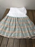 Chaps Ralph Lauren Montego Bay Queen Bed Skirt Plaid Green 100% Cotton Euc. Fixed Price $45.00.
