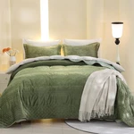 Ultra Soft Luxury Velvet Quilt Set Breathable Comforter Bedding Bedspread. Fixed Price $70.00.