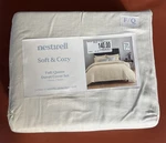 Nestwell Soft & Cozy Full/queen Duvet Cover Set Heather Oatmeal New + 2 Shams. Fixed Price $52.00.